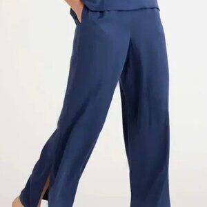 NWT Quince 100% Washable Silk Pajama Pants Indigo Medium